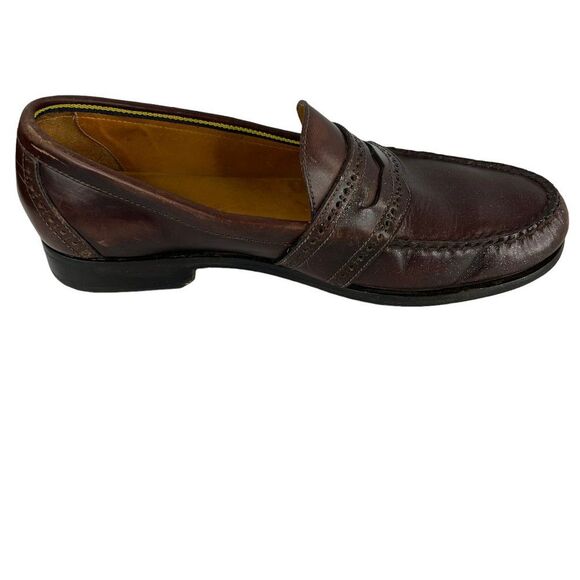 Polo Ralph Lauren  Brown/Red Leather Classic Men’s Penny Loafers Size 9.5 EE main image 13